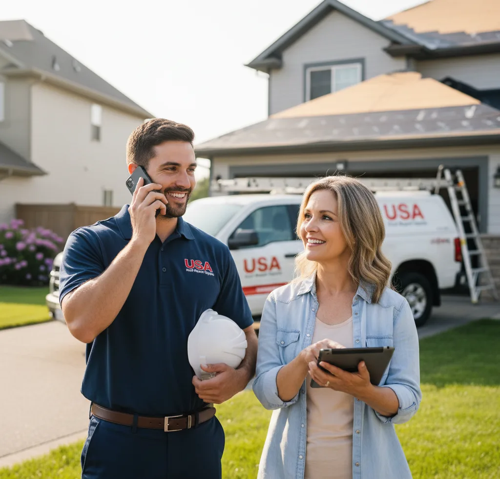 USA Roof Repair Experts customer support in Green